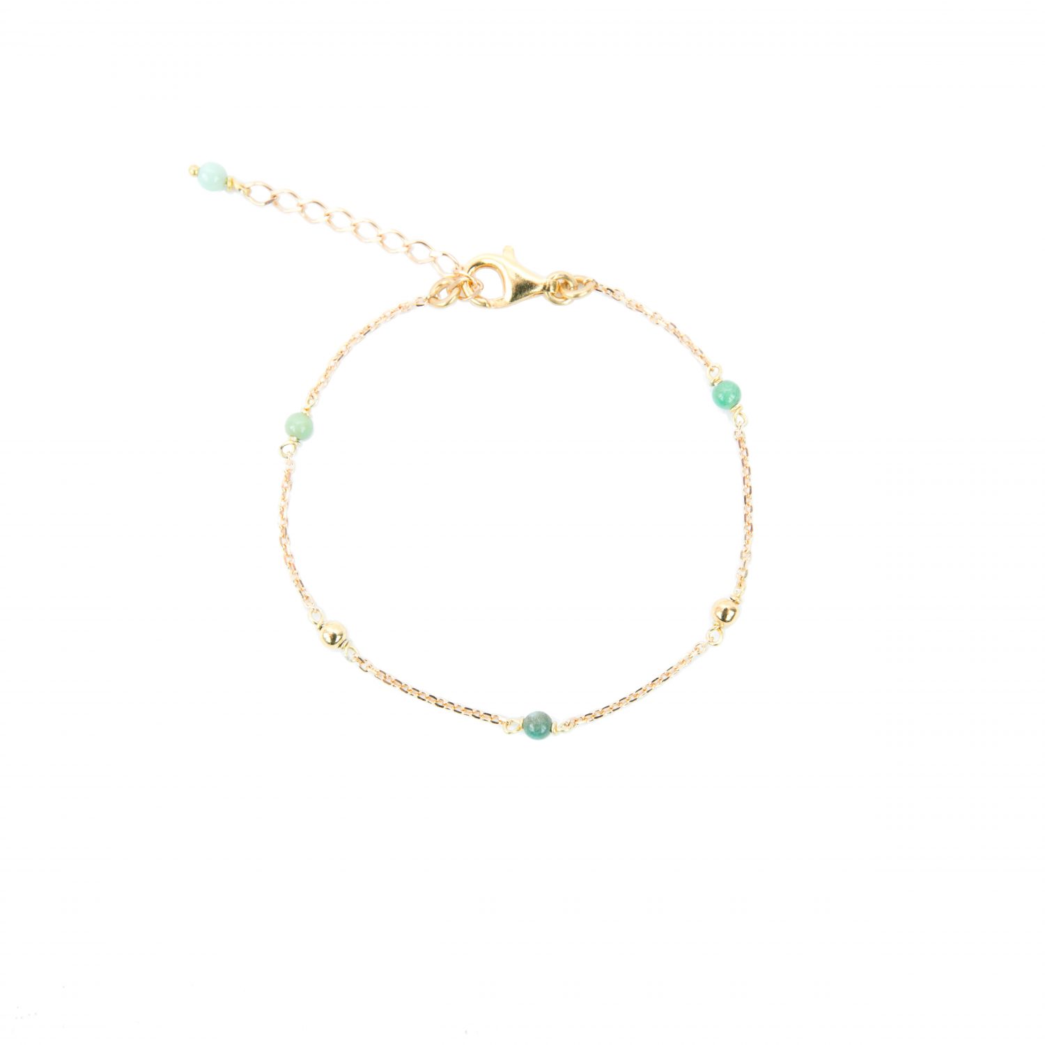 Bracelet Alisée bleu plaqué or, bracelet bleu, bijoux fantaisie, création artisanales françaises, juan les pins